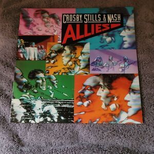 Crosby, Stills & Nash Allies 80075-1 Atlantic 1983‎ US Vinyl LP Lyrics VG+/VG+